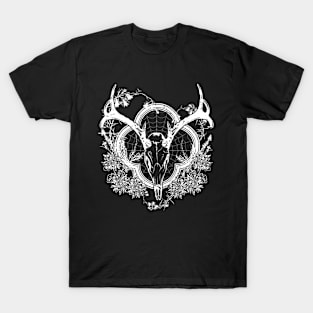 Deer Skull Floral T-Shirt